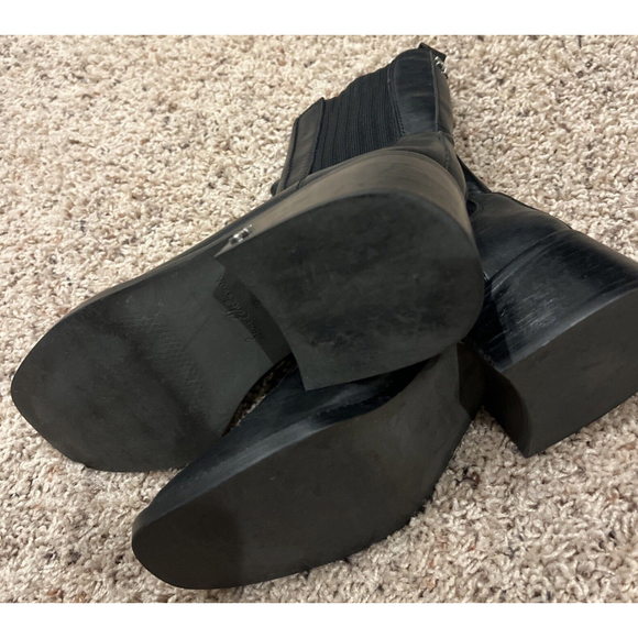 Sam Eldelman Black Leather Biker Boots Size 8 - Picture 4 of 7